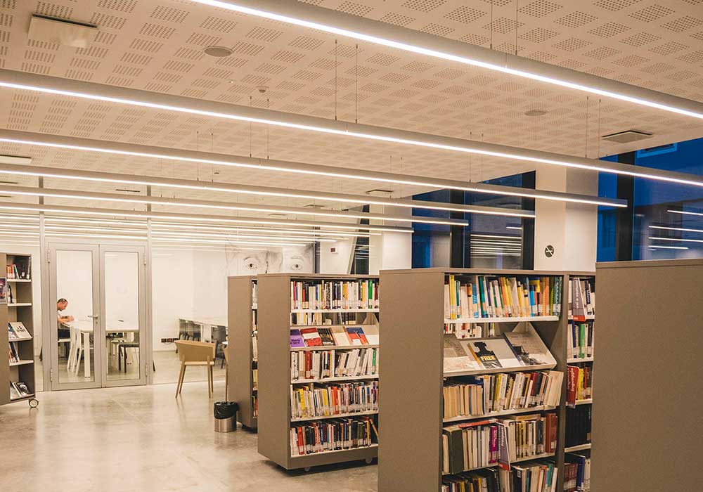 biblioteca comano terme impianto civile illuminazione monfredini fausto